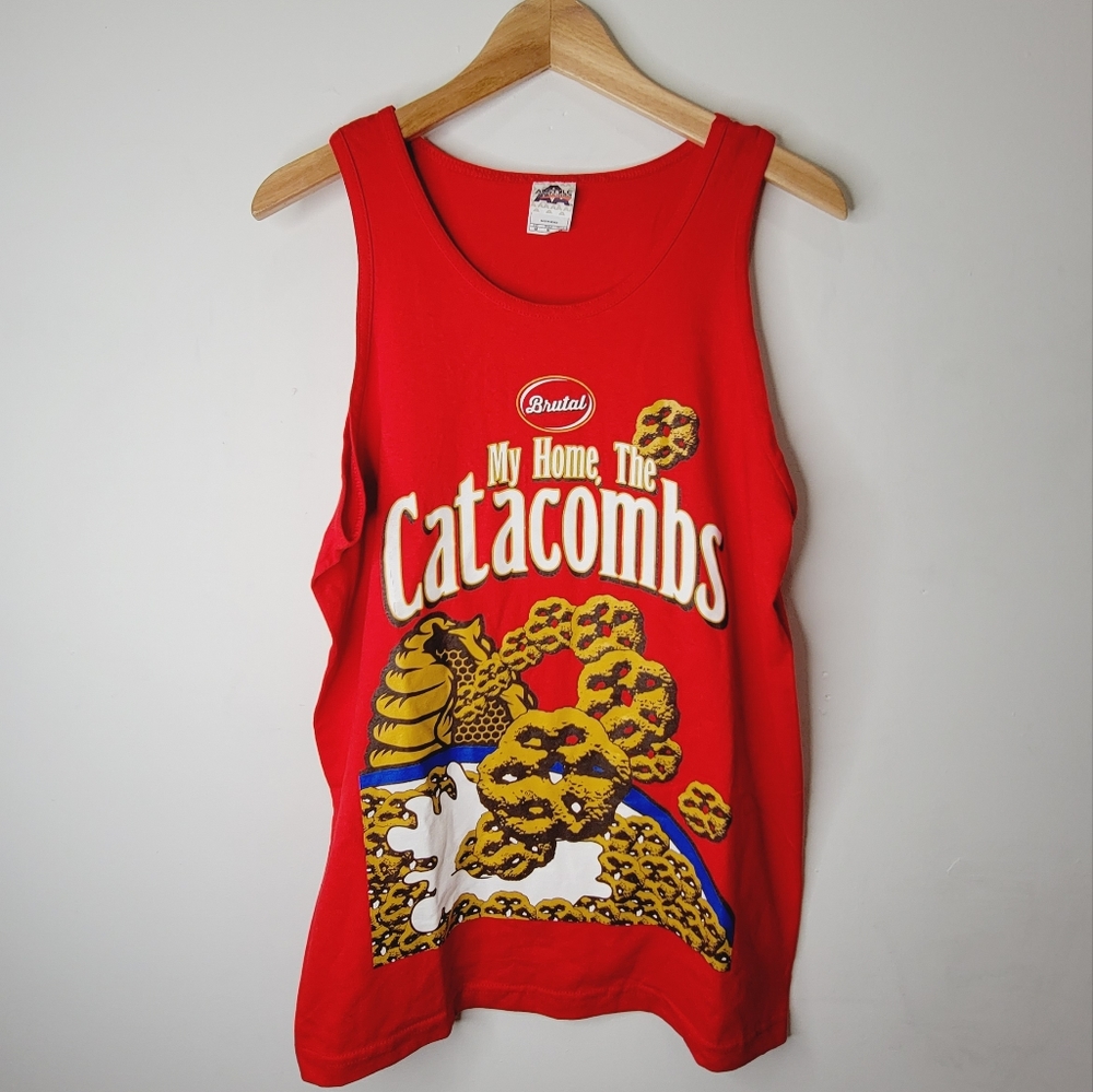 Vintage 'My Home, The Catacombs' tank